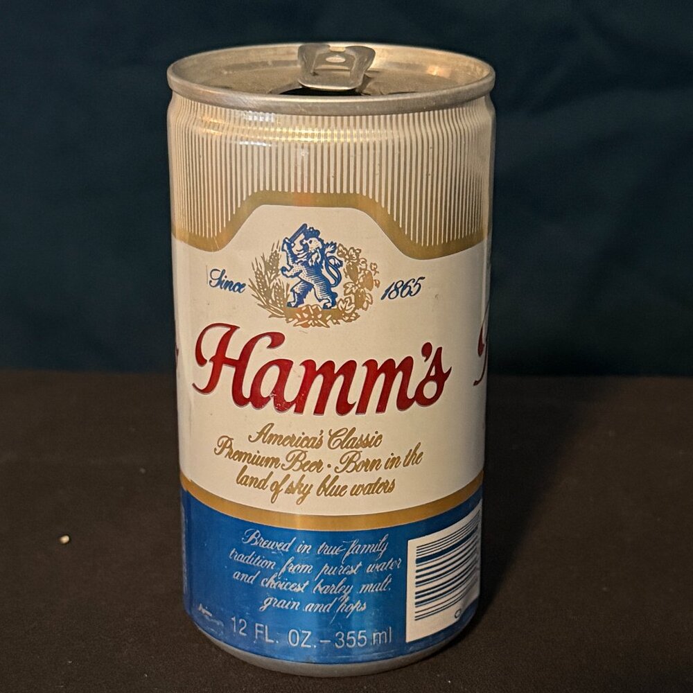 Hamm's Beer aluminum pull-tab tin vintage beer can